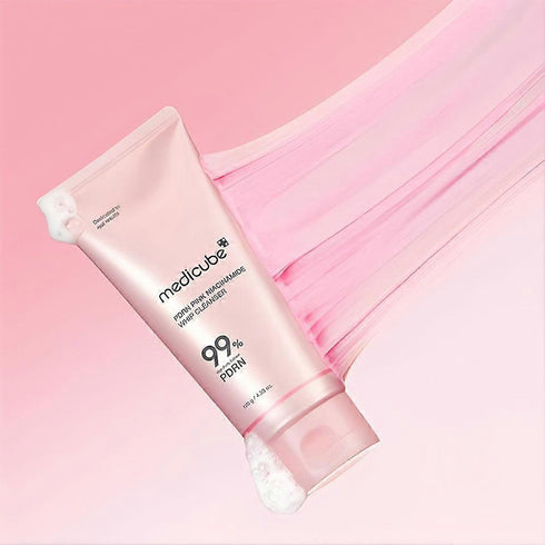 Medicube PDRN Pink Niacinamide Whip Cleanser – 120g | Brightening, Pore-Clearing Cream Foam