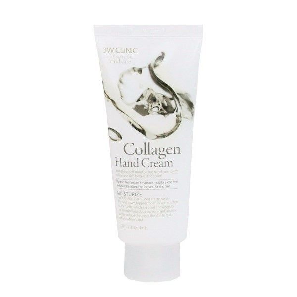 3W Clinic - Collagen Moisturizing Hand Cream - 100ml - Krea Noir