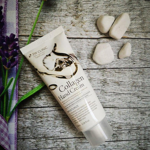 3W Clinic - Collagen Moisturizing Hand Cream - 100ml - Krea Noir