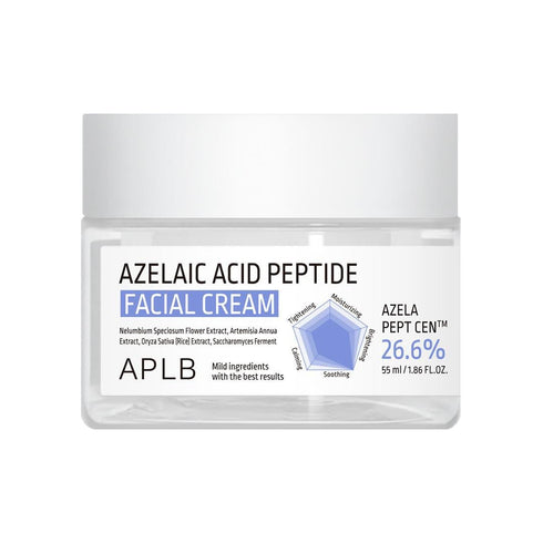 APLB Azelaic Acid Peptide Facial Cream – Balancing & Anti - Acne Moisturizer (55ml) - Krea Noir