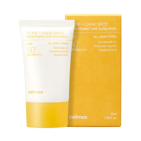 CELIMAX Pore+ Dark Spot Brightening Care Sunscreen – Tone - Evening & UV Protection - Krea Noir