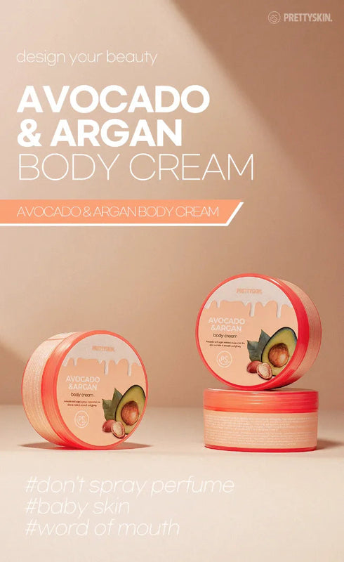 PRETTYSKIN - Avocado & Argan Deep Moisture Body Cream - 300ml