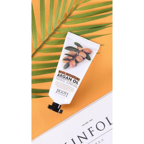 Jigott - Real Moisture Hand Cream - Argan Oil - 100ml - Krea Noir