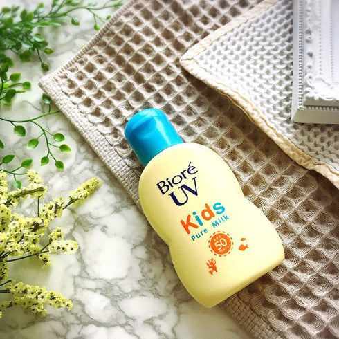 Kao - Biore UV Kids Pure Milk Sunscreen SPF50 PA+++ - 70ml - Krea Noir