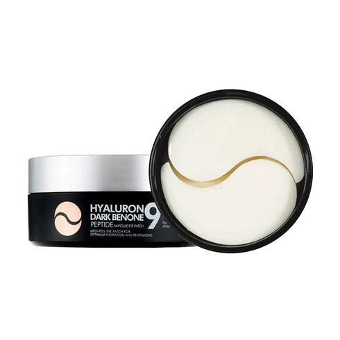 MEDIPEEL+ Hyaluron Dark Benone Peptide - 9 Ampoule Eye Patch – 1.6g x 60 Pads - Krea Noir
