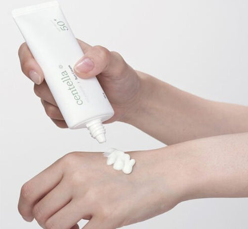 mixsoon - Centella Sun Cream SPF50+ PA++++ - 50g - Krea Noir