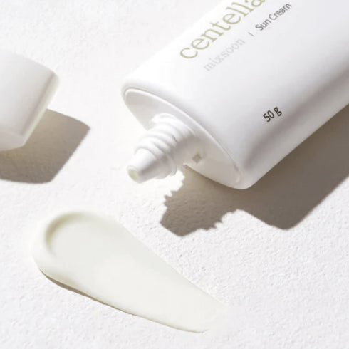 mixsoon - Centella Sun Cream SPF50+ PA++++ - 50g - Krea Noir