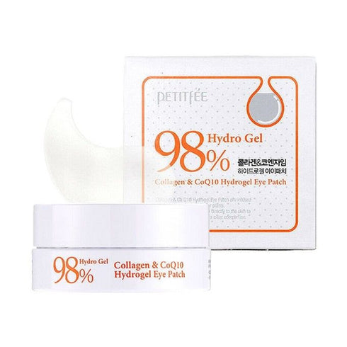 Petitfee 98% Hydro Gel Collagen & CoQ10 Hydrogel Eye Patch 60count - Krea Noir