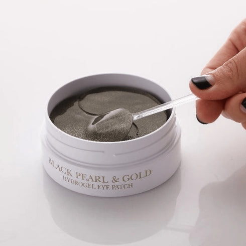 PETITFEE – Black Pearl & Gold Hydrogel Eye Patch – 60pcs - Krea Noir