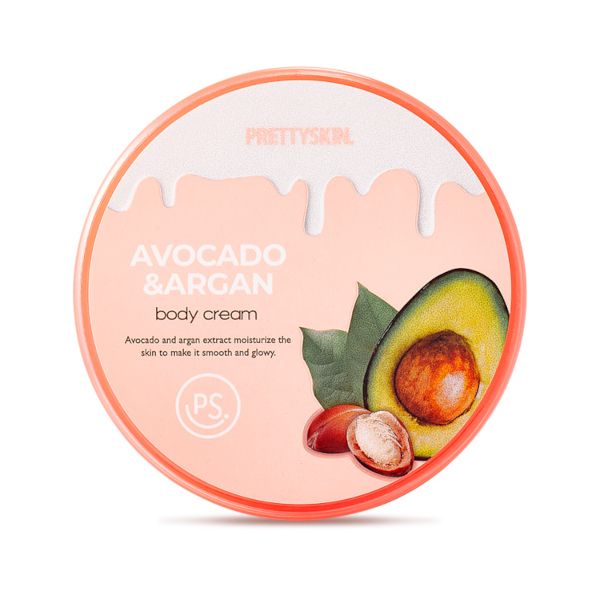 PRETTYSKIN - Avocado & Argan Deep Moisture Body Cream - 300ml - Krea Noir