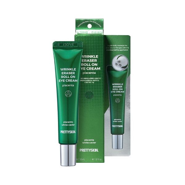 PRETTYSKIN Wrinkle Eraser Roll On Eye Cream - Placenta - 30ml