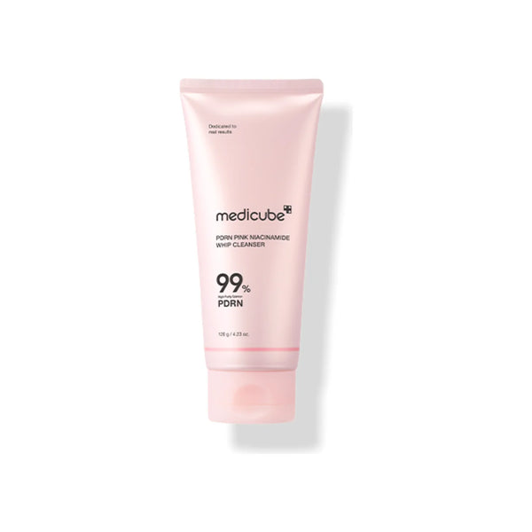 Medicube PDRN Pink Niacinamide Whip Cleanser – 120g | Brightening, Pore-Clearing Cream Foam