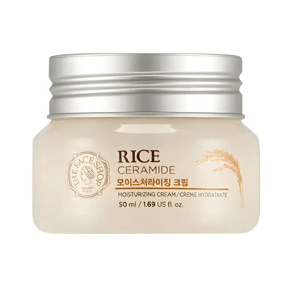 THE FACE SHOP - Rice & Ceramide Moisturizing Cream - 50ml - Krea Noir