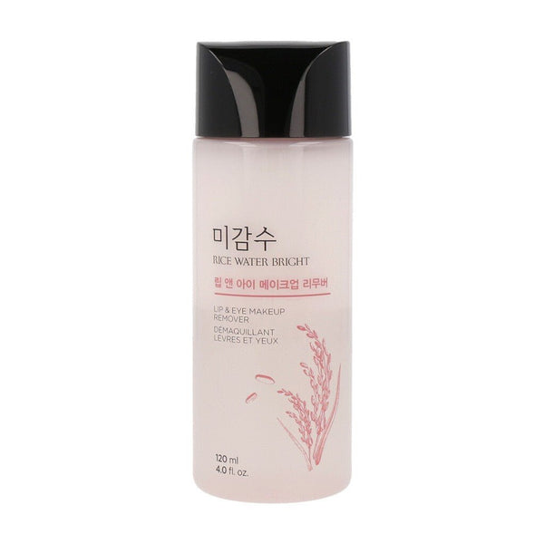 THE FACE SHOP - Rice Water Bright Lip & Eye Makeup Remover - 120ml - Krea Noir